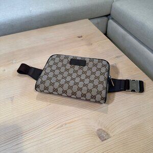 Gucci Monogram Dollar Calfskin Belt Bag